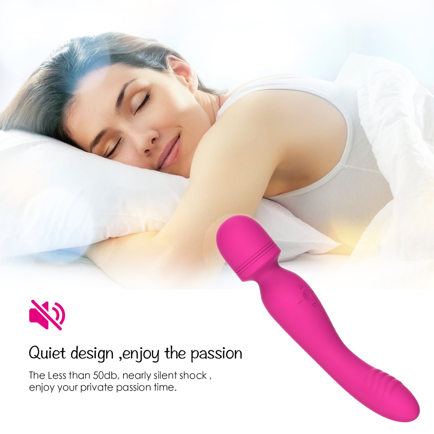 DEEPLIK Personal Massage Device Sleekest and Strongest Cordless Handheld Massager - Powerful - Best for Travel - Magic Stress Away - Perfect on Back Legs Hand Pains and Sports Recovery