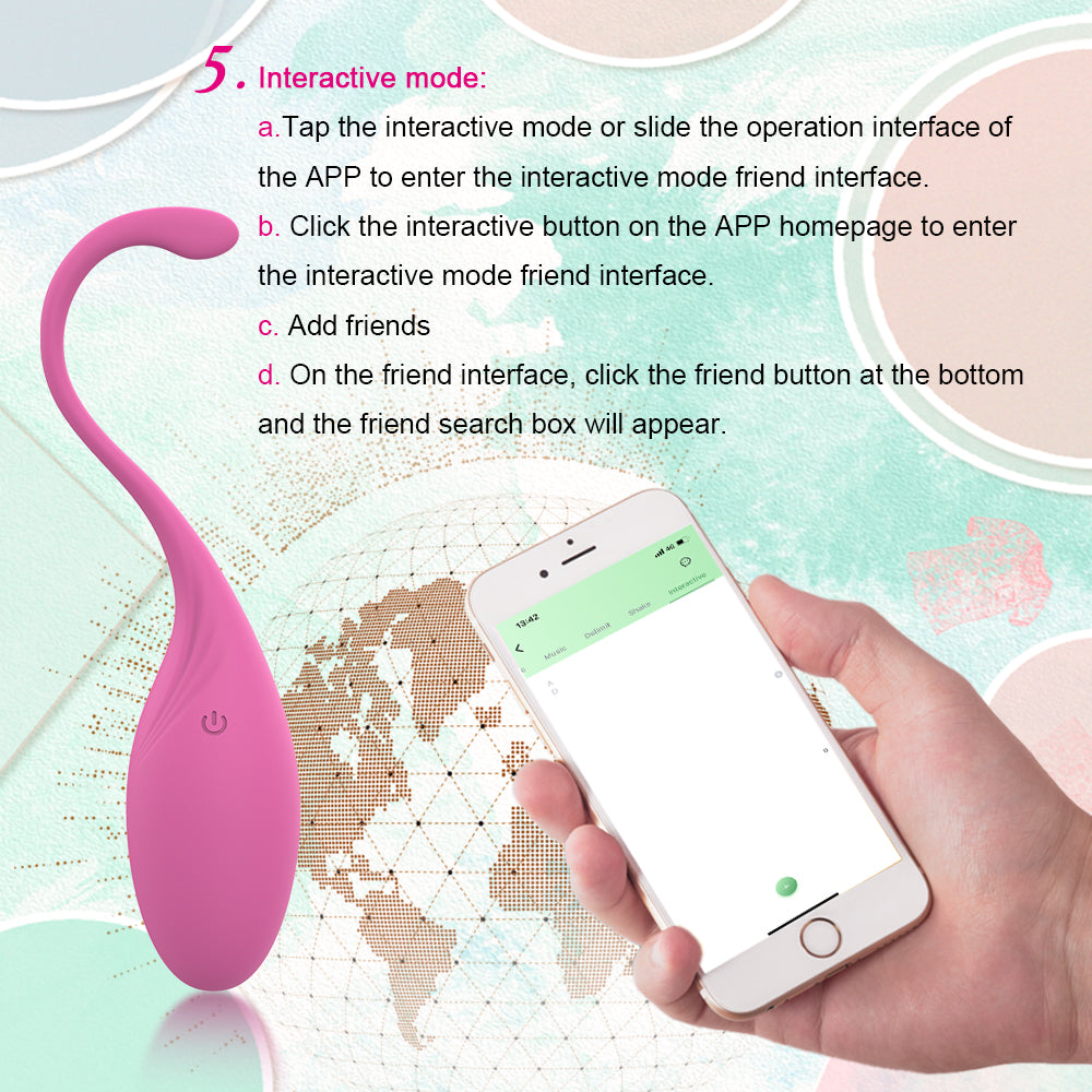 DEEPLIK Lush G -Spot Vibrators with Remote, Long Distance App Controlled Egg Vibrator Wireless Bluetooth Vibrating Women Sex Toys Rechargeable Massagers for Female Couples Sexual Stimulator