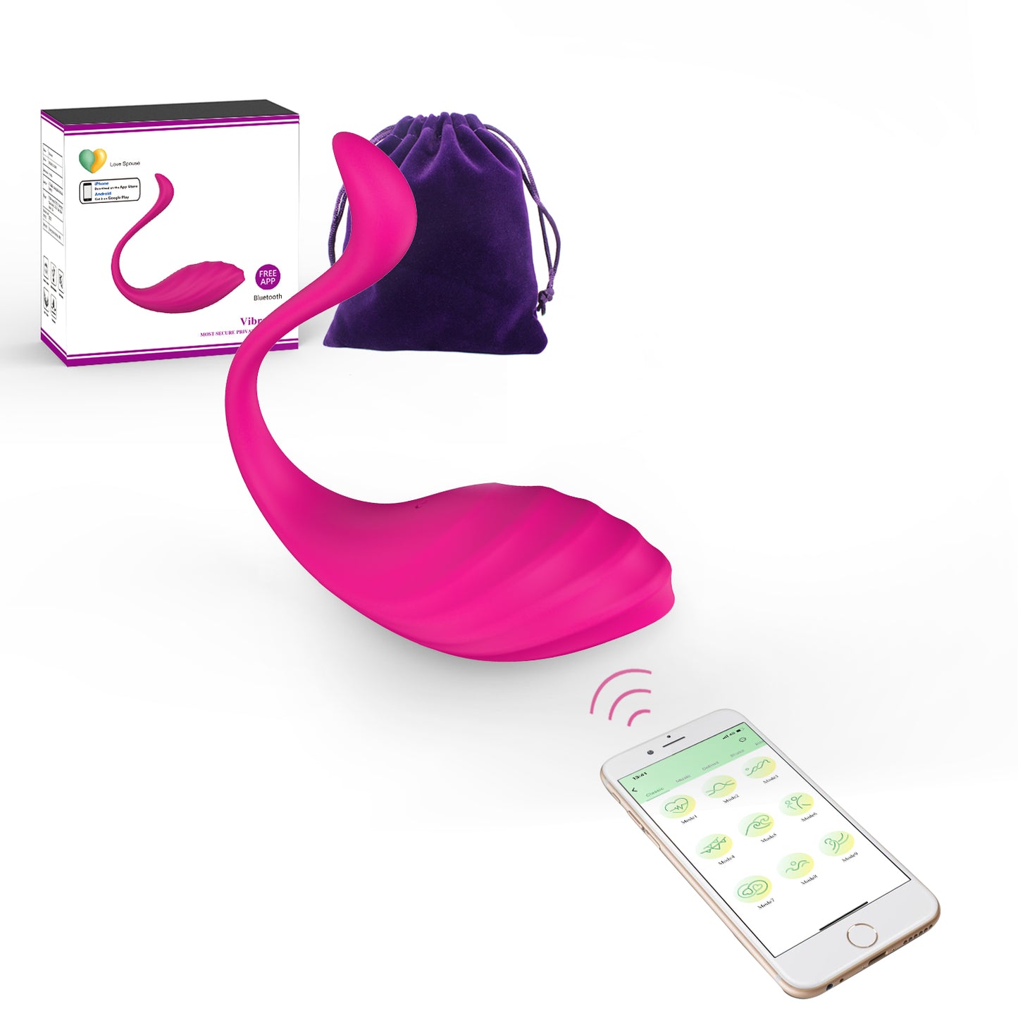 DEEPLIK APP Remote Control G-spot Panty Vibrator, Pink Fun Long Distance Bluetooth Wearable, Rechargerable Adult Sex Toys More Than 10 Vibrations for Women and Couple, Female Toy