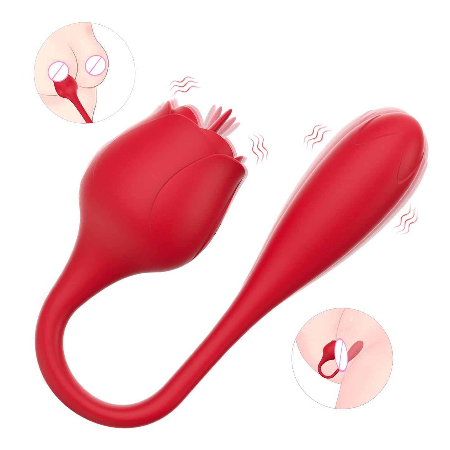 Deeplik 2 in 1 Tongue Licking Vibrator and Egg Vibrator