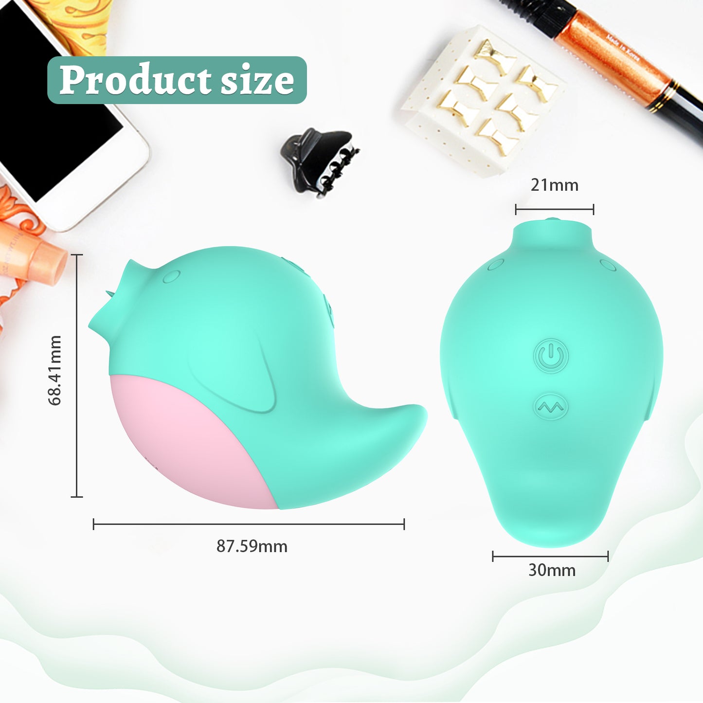 Deeplik's Bird Clitoral Licking G Spot Vibrator, Tongue Adult Toys for Women Couple Play, Vibrating Sex Toy for Double Stimulation with 10 Licking & 10 Vibration Patterns