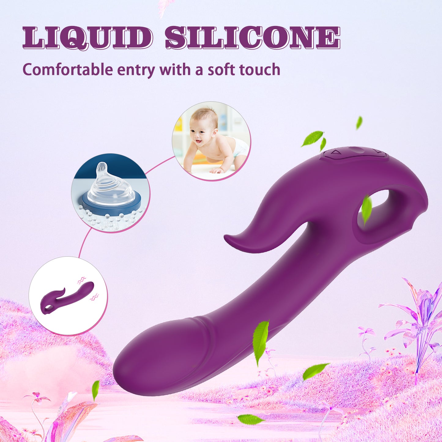 Rabbit G-Spot Vibrator Sex Toy - Clitoral Vibrator Deeplik Sex Toys for Women Clitoral Nipple, 3 in 2 Vibrators with 10 Vibrations, Sex Toy G-Spot Dual Vibrator for Female and Couple